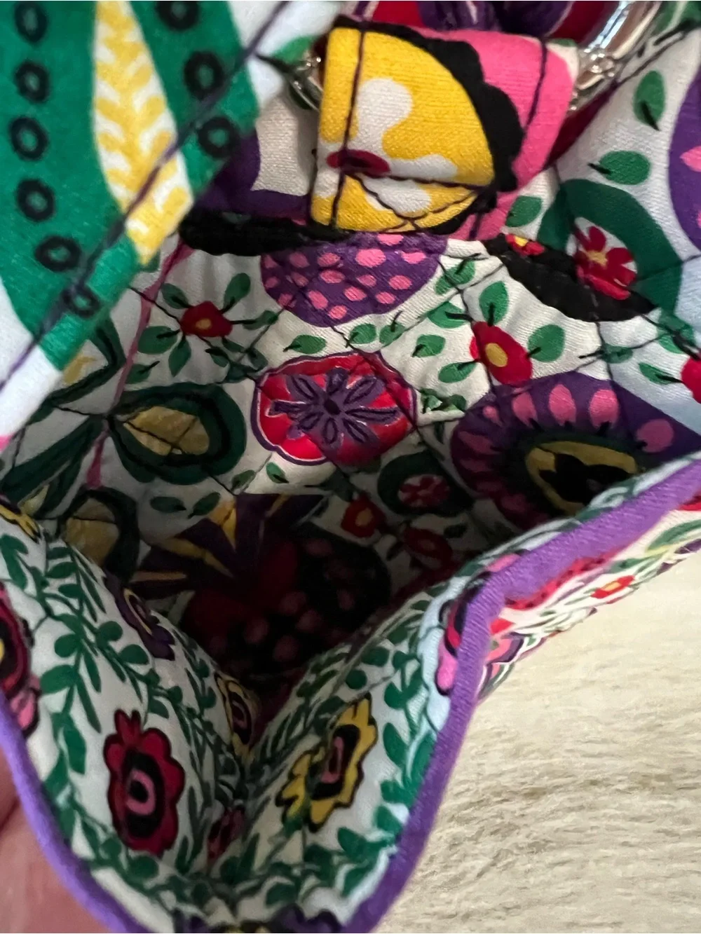 New VERA BRADLEY Viva La Vera Perfect Pocket Tote Tall Purple Commuter Laptop